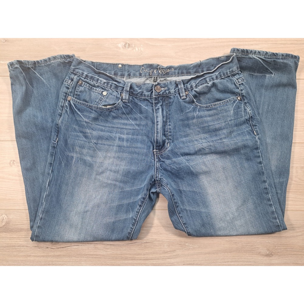 Chip & Pepper Slim Straight Jeans Mens 30 Medium Wash Blue Denim 100% Cotton